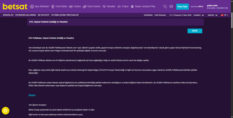 Betsat Bahislere Giriş