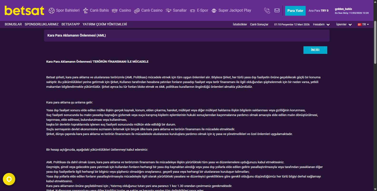 Betsat Yüksek Limitli Oyunlar